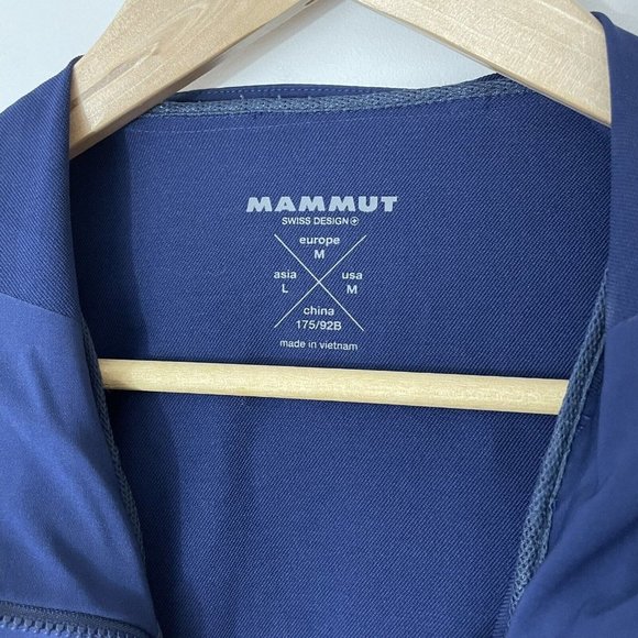 Mammut Macun Jacket Mens M Navy Blue Water Repellent Hooded Soft Shell Coat EUC - Picture 10 of 14